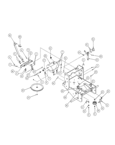 Deck Assembly Narrow Track Diagram and Parts List for G1548 55AE232S750-WAM Cub Cadet Lawn Mower